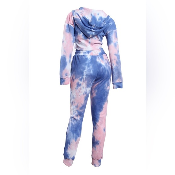 DESTINY WAFFLE TIE DYE LOUNGE SET - Picture 2 of 2
